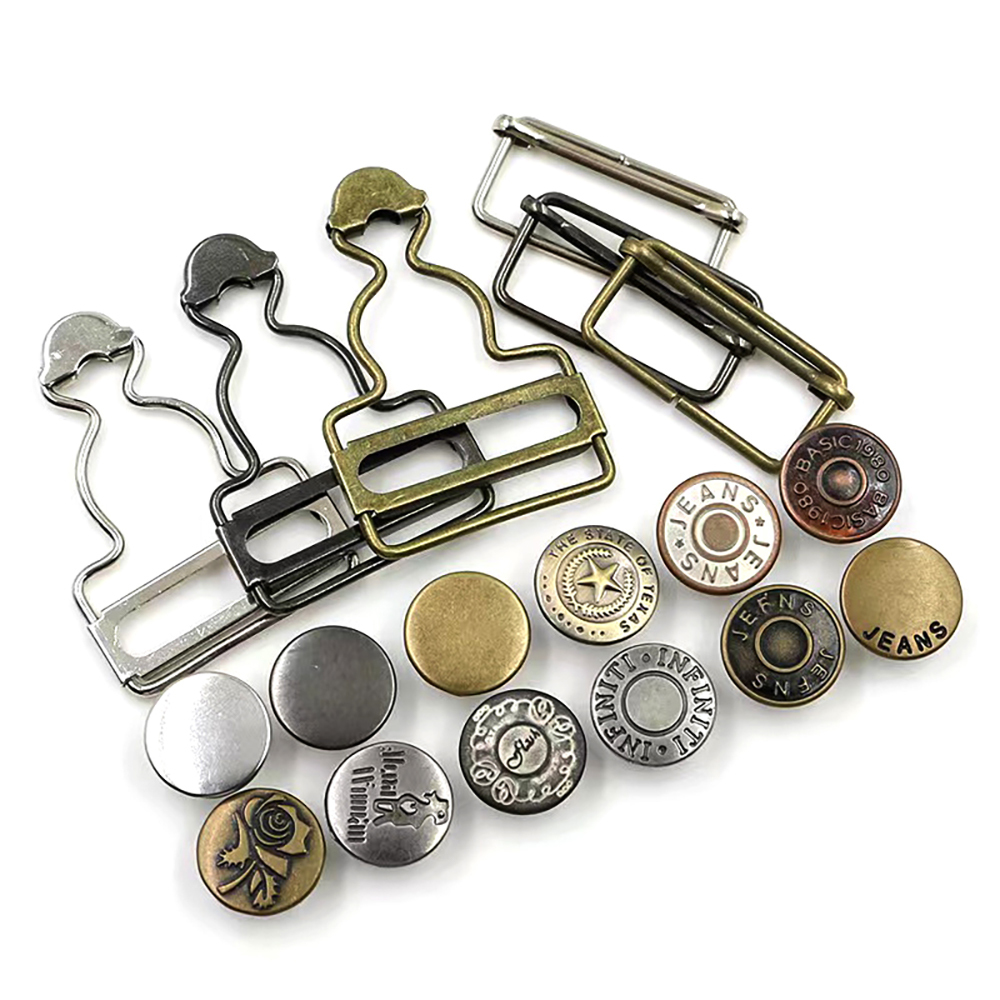 QLQ Factory Price Customized Color And Logo Metal Adjusting Suspender Buckle For Denim Strappy Pants Dress Underwear