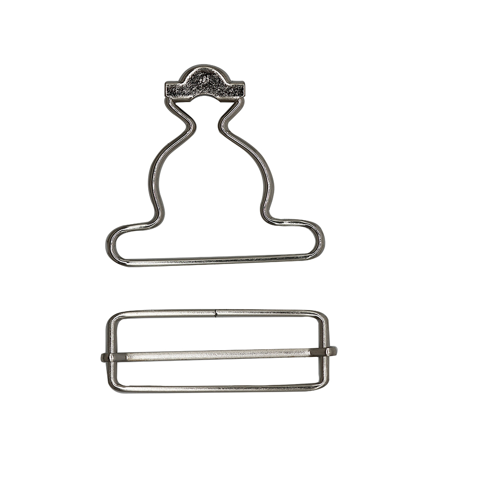 QLQ Factory Price Customized Color And Logo Metal Adjusting Suspender Buckle For Denim Strappy Pants Dress Underwear
