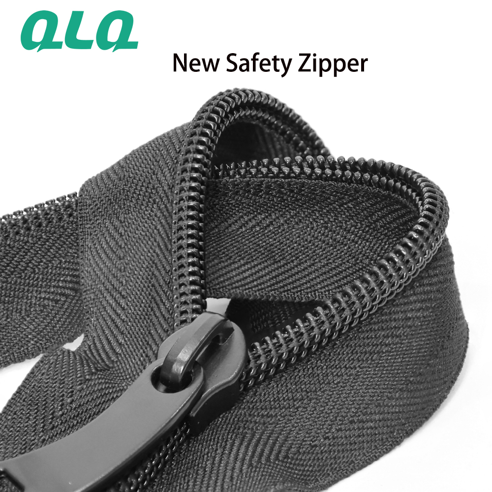 Factory Price Long Chain Nylon Explosion-proof Zipper for Luggage customized length anti-theft and vandalism double-layer zipper