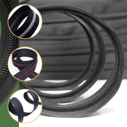 Factory Price Long Chain Nylon Anti-theft Zipper for Luggage customized safe Explosion-proof and vandalism double-layer zipper