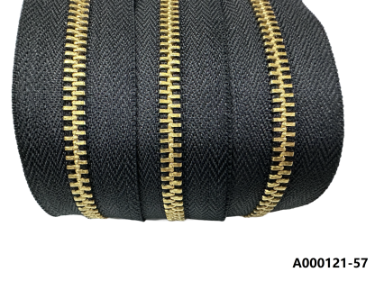 Customized 5# 8# 10# Metal Zippers Long Chain For Clothing Jeans Bags Plating Coil Nickel Brass Durable High Quality Zips Rolls