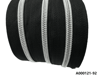 High Quality Nylon 5# plating color zipper in roll for shoes boots
