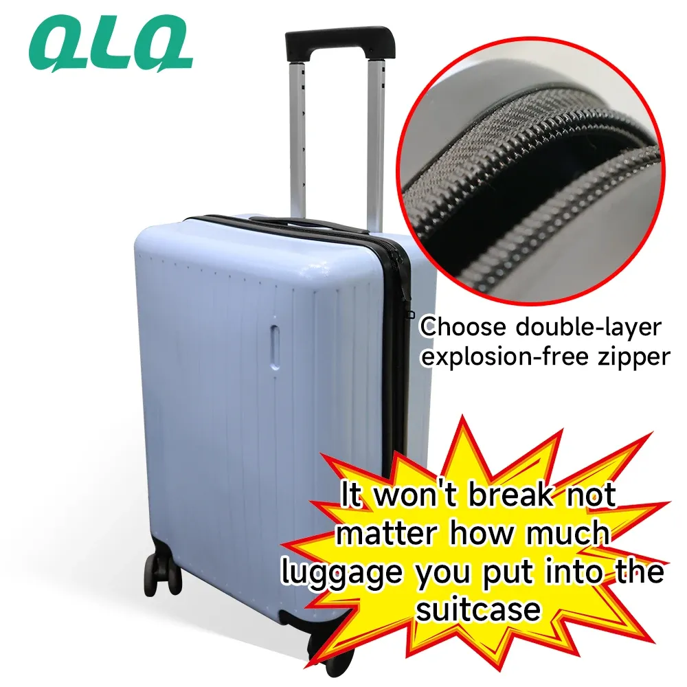 New Style Safety Anti Theft Non-Breakable Explosion-Proof Zipper Roll For High-Grade Luggage Double Chain Teeth Two Layer Zips