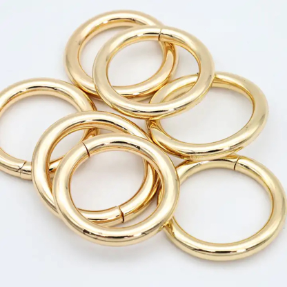 Wide Range of Uses High Quality Middle Size O Ring Non Conjoined Round O Ring Metal For Bag Handbag metal spring o rings