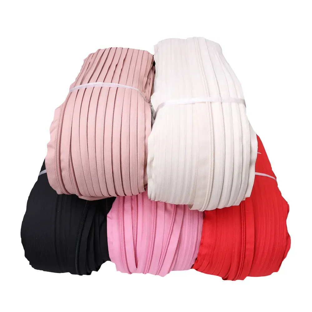 New Style Safety Anti Theft Non-Breakable Explosion-Proof Zipper Roll For High-Grade Luggage Double Chain Teeth Two Layer Zips