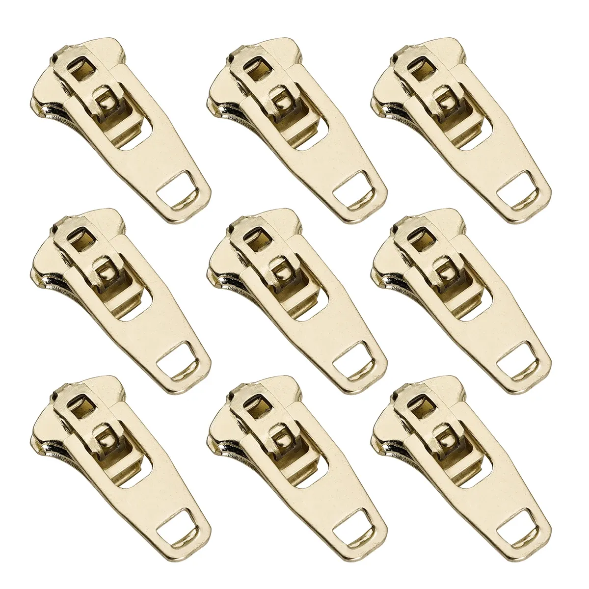 zipper heads brass customized brass zipper pull For Jeans Auto Lock YG Metal Slider Body brass nickel color heads