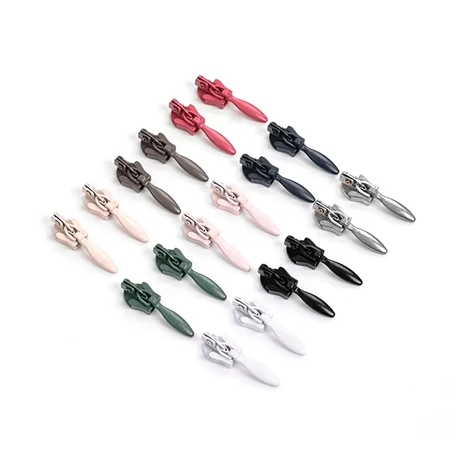 Deslizador invisible Zipper Pull White Auto Lock Slider Heads For Dress Skirt Custom Logo Sliders Size 5 invisible Zip Head
