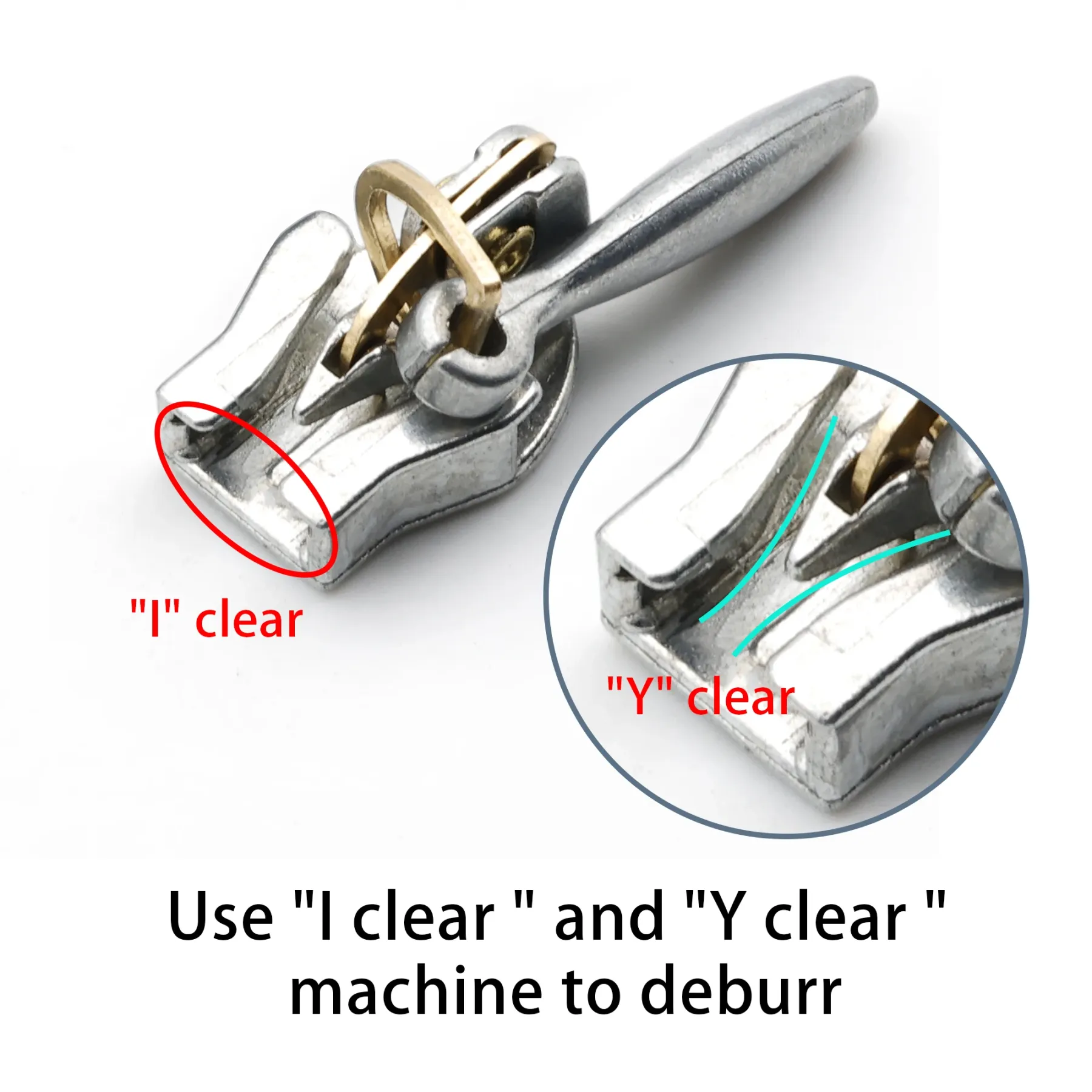 Deslizador invisible Zipper Pull White Auto Lock Slider Heads For Dress Skirt Custom Logo Sliders Size 5 invisible Zip Head