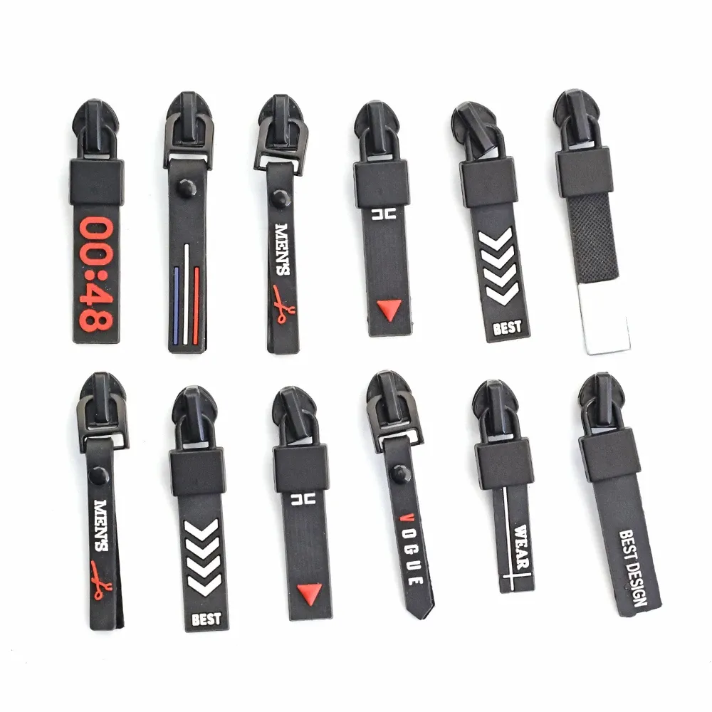 Professional Zipper Factory Slider Wholesale PVC Zipper Metal Auto-lock Slider With Fancy Puller Custom Plastic Slider