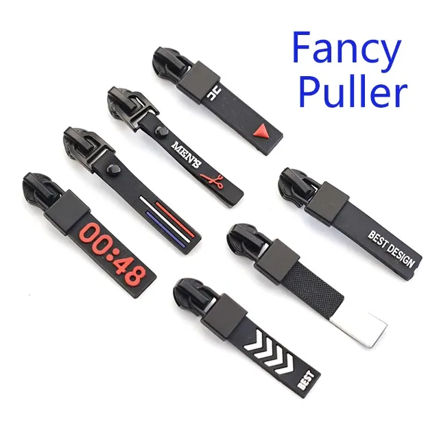 Professional Zipper Factory Slider Wholesale PVC Zipper Metal Auto-lock Slider With Fancy Puller Custom Plastic Slider
