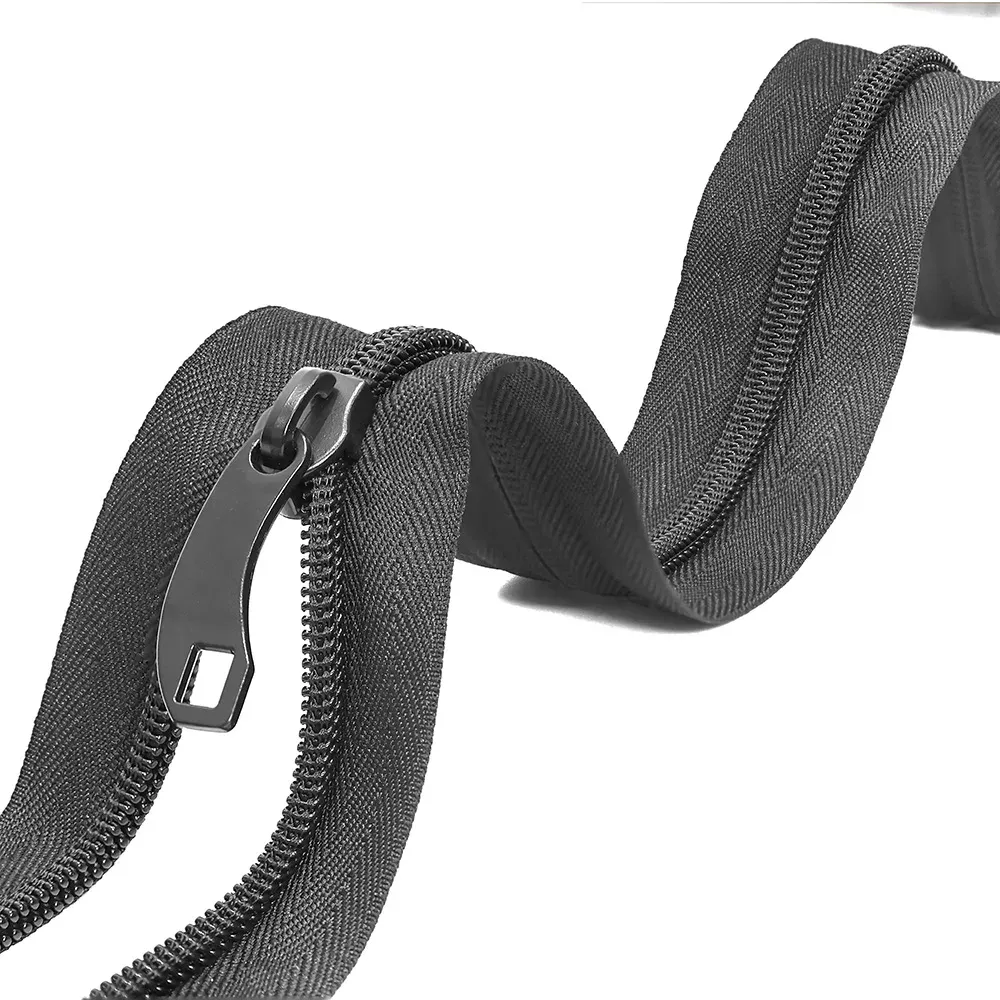 New Style Safety Anti Theft Non-Breakable Explosion-Proof Zipper Roll For High-Grade Luggage Double Chain Teeth Two Layer Zips