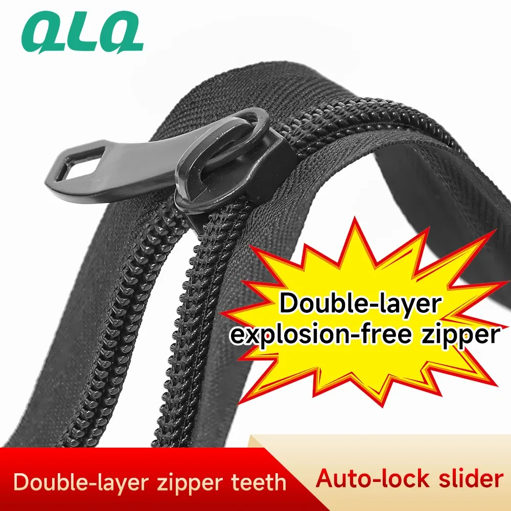 Explosion-Proof Zipper Rolls For High-Grade Luggage Double Chain Teeth New Style Safety Anti Theft Zips Two Layer Non-Breakable