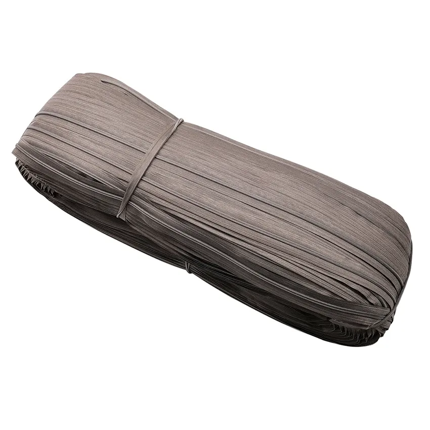 Customized Color Size Reverse Invisible Long Chain Zipper Rolls Lace Woven Cotton Tape For Dress Pants Throw Pillow High Quality