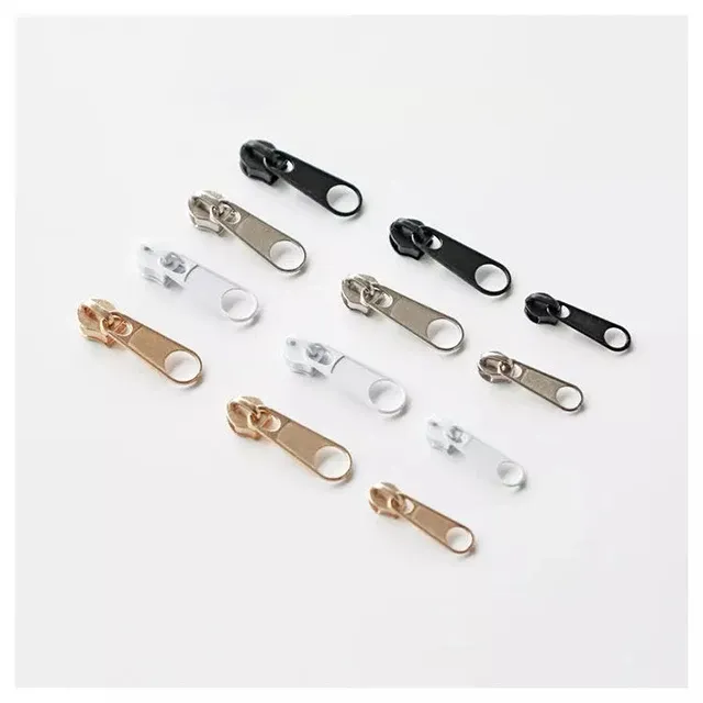 Versatile Zipper Slider Factory Wholesale Metal Zipper Slider For Clothing Bag Tent Zinc Metal Non Lock Zipper Slider Puller