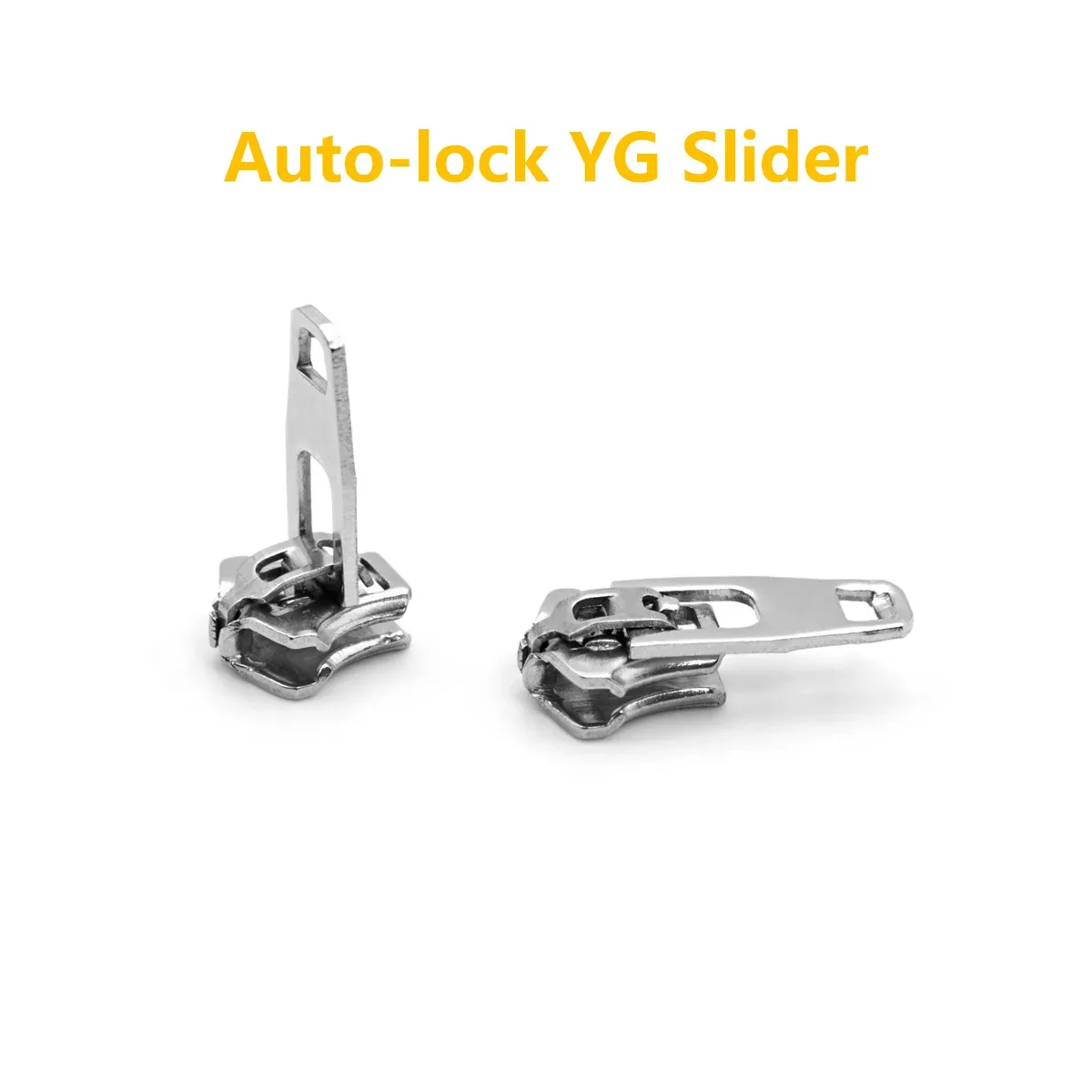 zipper heads brass customized brass zipper pull For Jeans Auto Lock YG Metal Slider Body brass nickel color heads