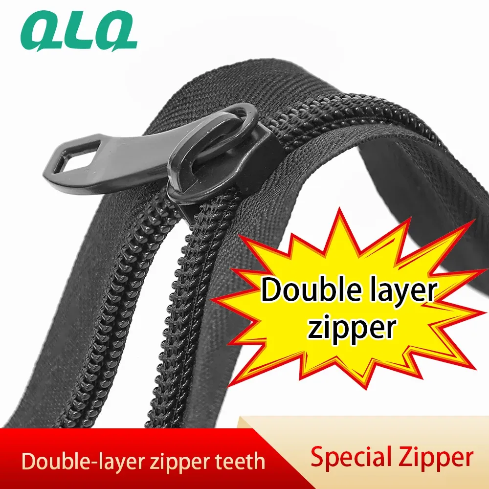 two layer Non-Breakable Explosion-Proof Zipper roll for High-Grade Luggage Double Chain Teeth new style safety Anti theft zipper