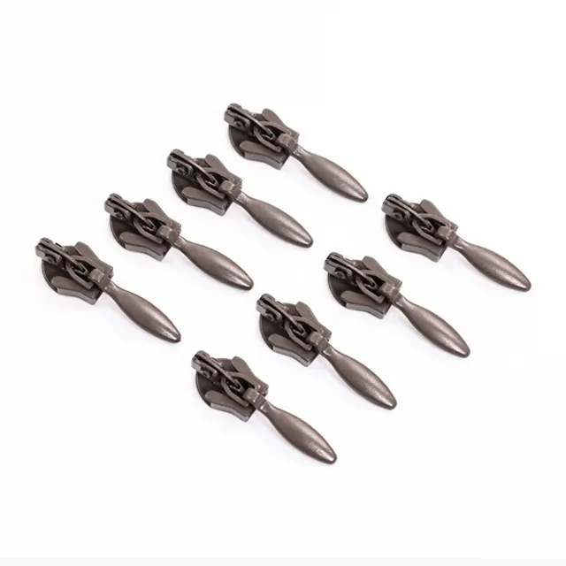 Deslizador invisible Zipper Pull White Auto Lock Slider Heads For Dress Skirt Custom Logo Sliders Size 5 invisible Zip Head