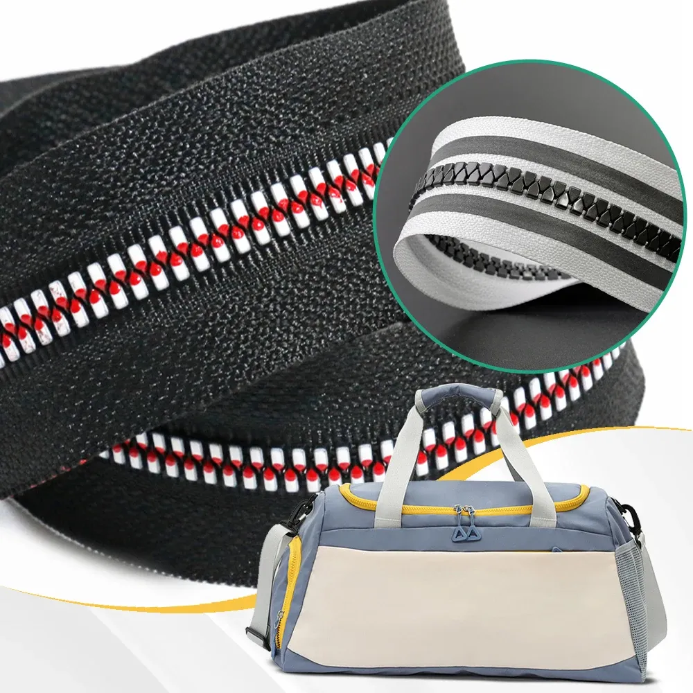 Customization Size Color Long Chain Plastic Zipper Rolls For Clothes Bag A Grade Pom Injection Resin Zip Factory Wholesale Price
