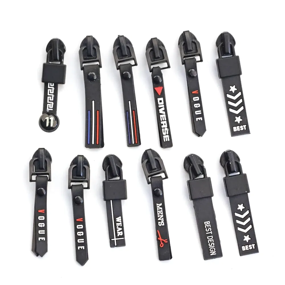 Professional Zipper Factory Slider Wholesale PVC Zipper Metal Auto-lock Slider With Fancy Puller Custom Plastic Slider