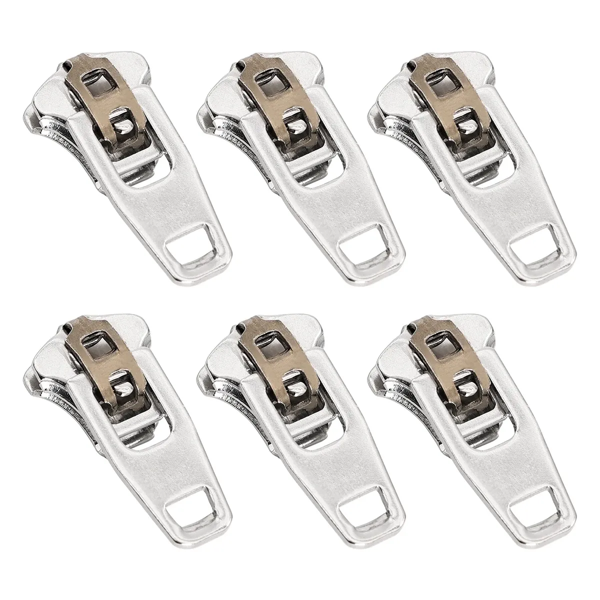 zipper heads brass customized brass zipper pull For Jeans Auto Lock YG Metal Slider Body brass nickel color heads