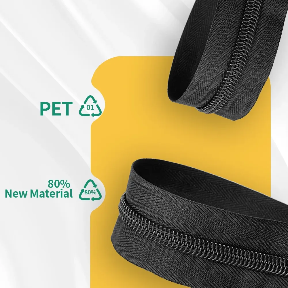 Low Price Black 5# 2.2kg /200 Yard Long Chain Nylon Zipper Rolls India Wholesale For Bag Clothing Widely Used Chains PP PET Zip