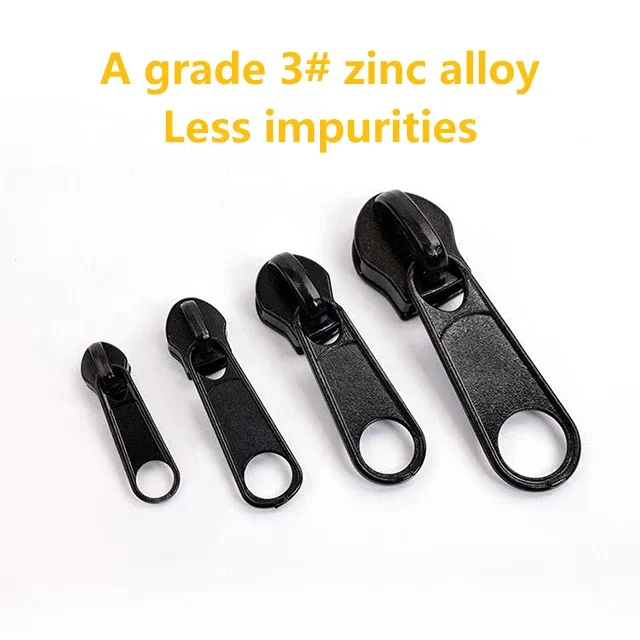 Versatile Zipper Slider Factory Wholesale Metal Zipper Slider For Clothing Bag Tent Zinc Metal Non Lock Zipper Slider Puller