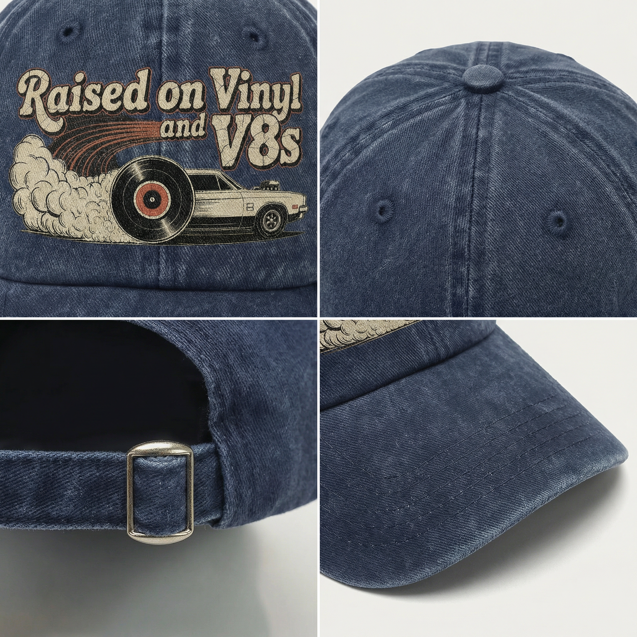 "Raised on Vinyl and V8s" The Gearhead Classic Cap