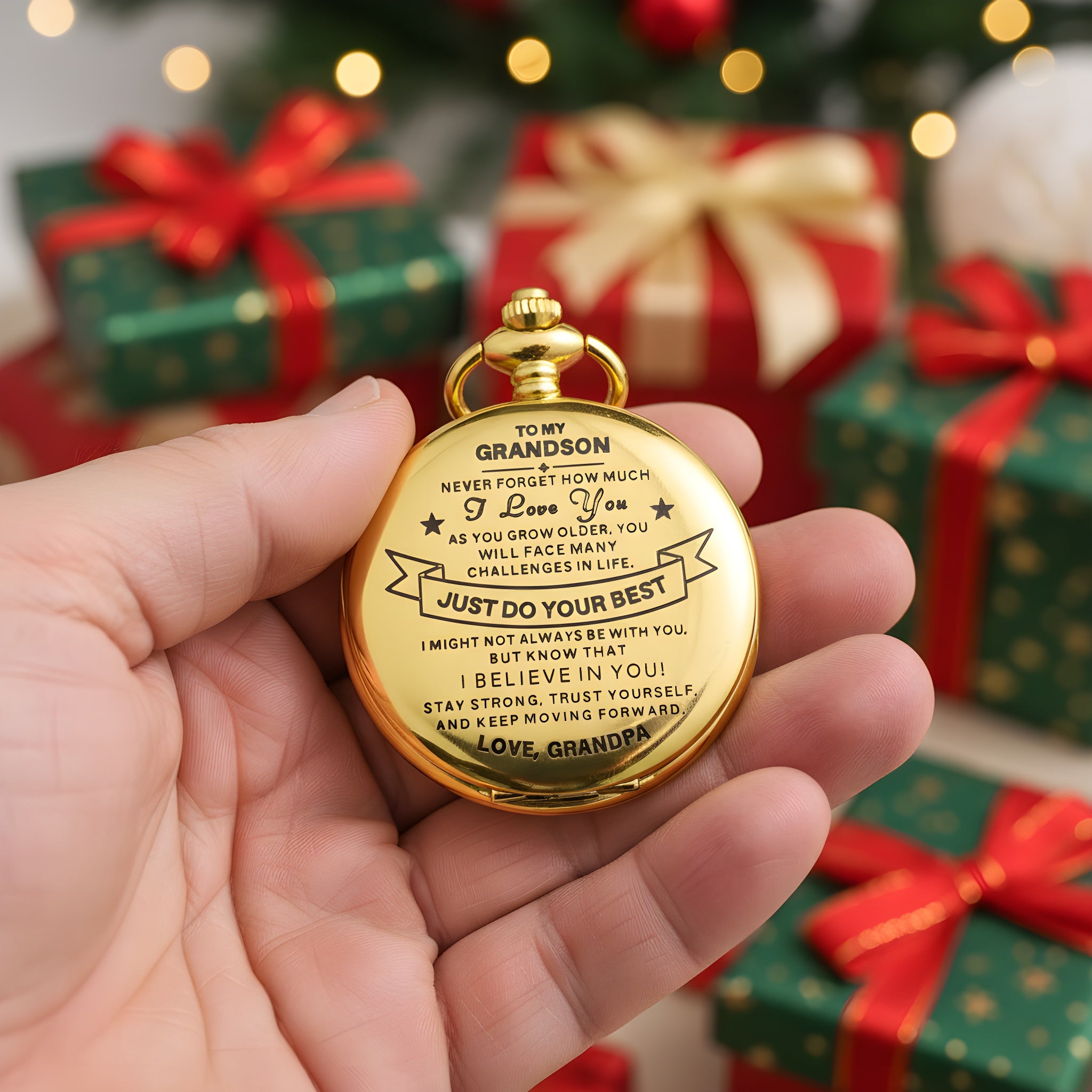 To Grandson / From Grandpa - Luxury Vintage Pocket Watch Gift