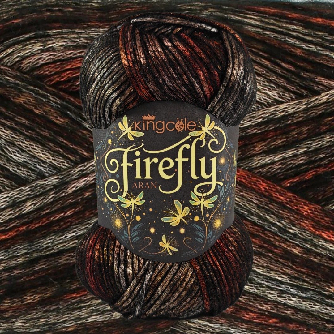 🧶Aran Wool ‘Firefly’ Iridescent Shimmer Yarn: A Touch of Magic in Every Stitch💫