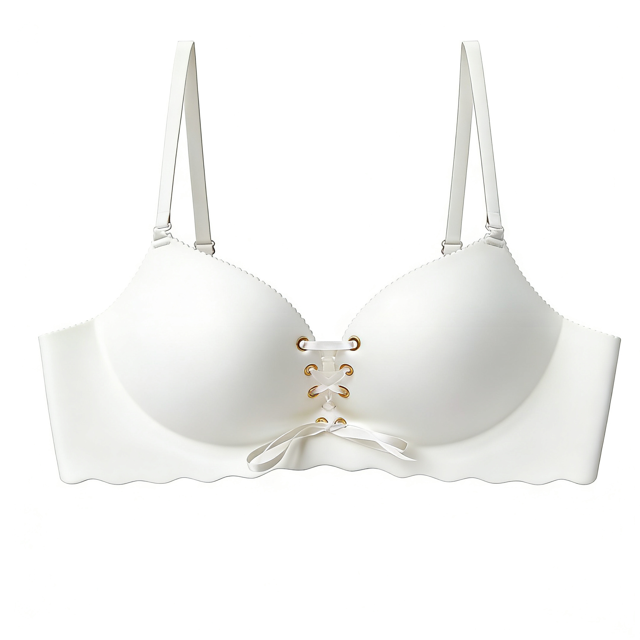 Women's Drawstring Push Up Bra | Instant Cleavage & Anti-Sagging | Add 2 Cups Padded Wireless Strapless Bras Comfort Bra for A B C Cups Womenswear Minimalist Pink