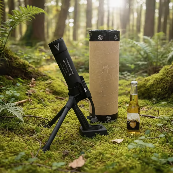 🚀 51mm Beer Bottle Mortar Bottle Opener 🍻– Novelty Cap-Launching Desk & Bar Accessory