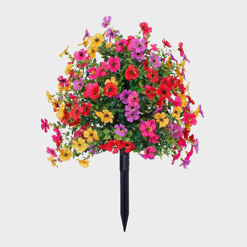 Artificial Eucalyptus and Violet Ground-Insert Floral Decoration