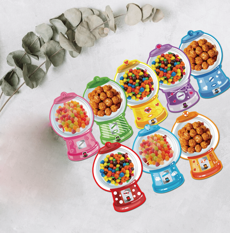 Candy Cards Gift Set | 36/18 Pcs with Plastic Domes, DIY Treat Holders for Classroom Exchange, Kids & Couples 💝🎁🍬