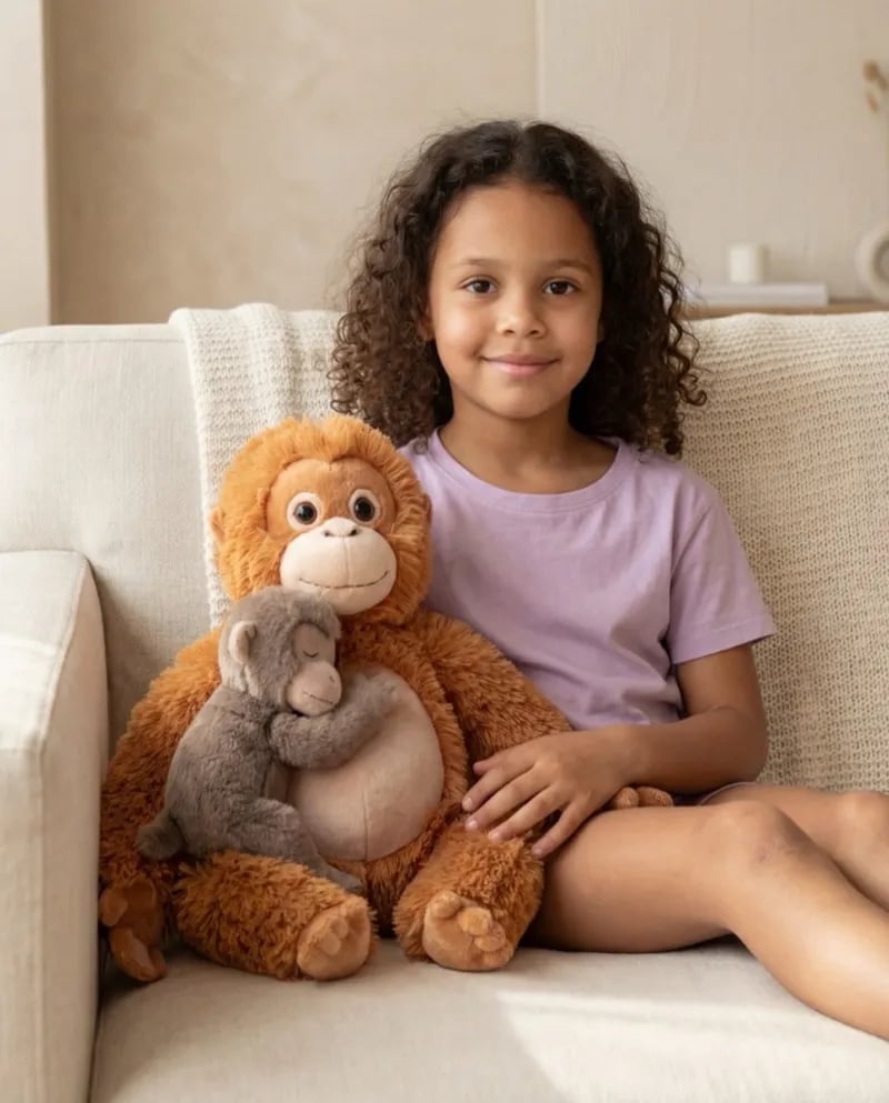 Jess with Mama Punch plushie