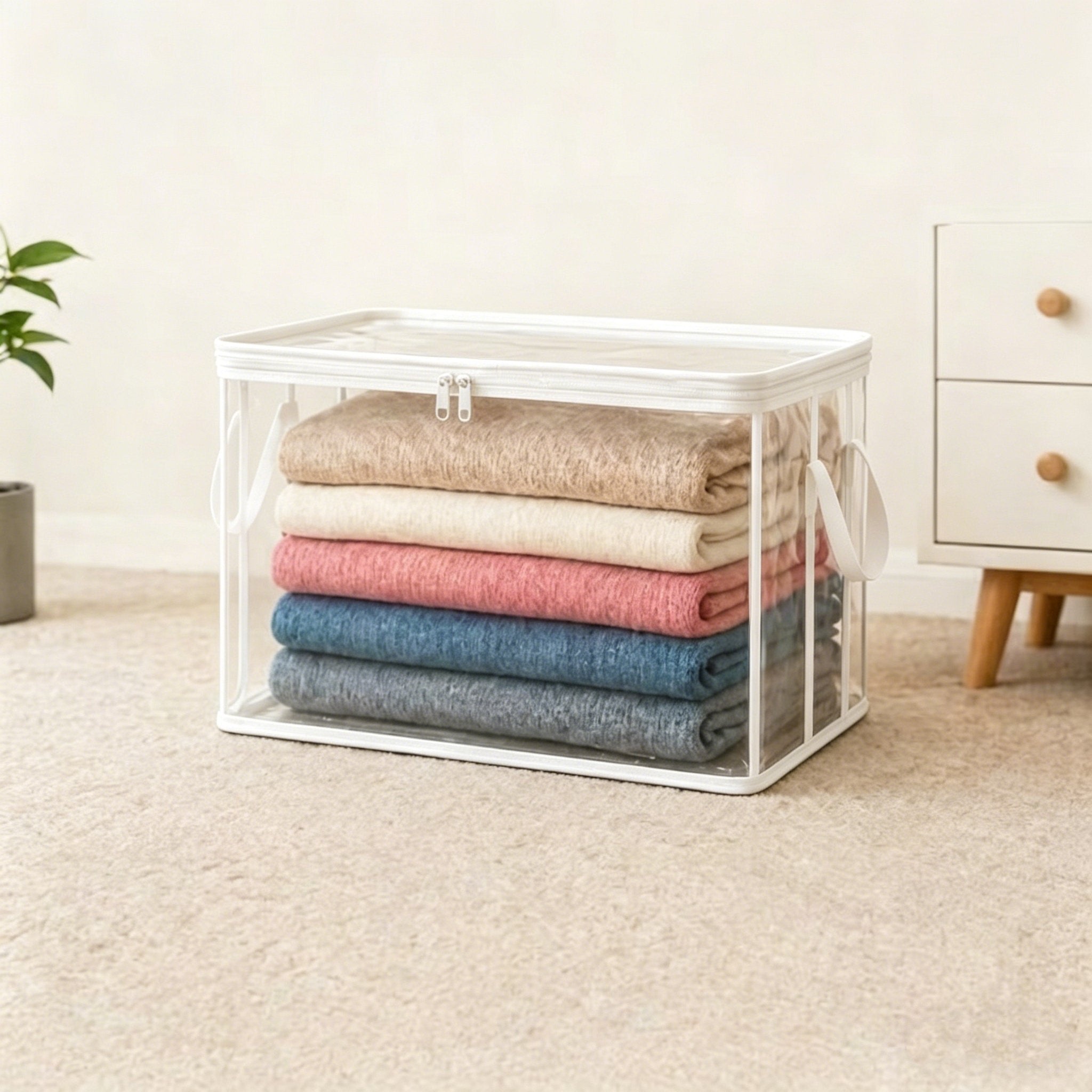 🎁 Mother's Day Sale 49% OFF📦Large Heavy-Duty Thick Plastic Clear Storage Bag for Clothes, Moving & Storage