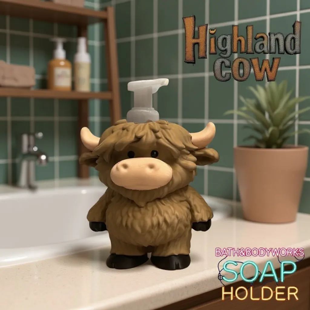 Handcrafted Highland Cow Soap Holder