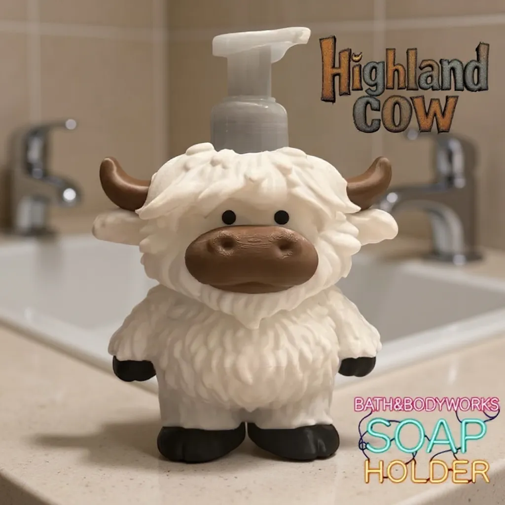 Handcrafted Highland Cow Soap Holder