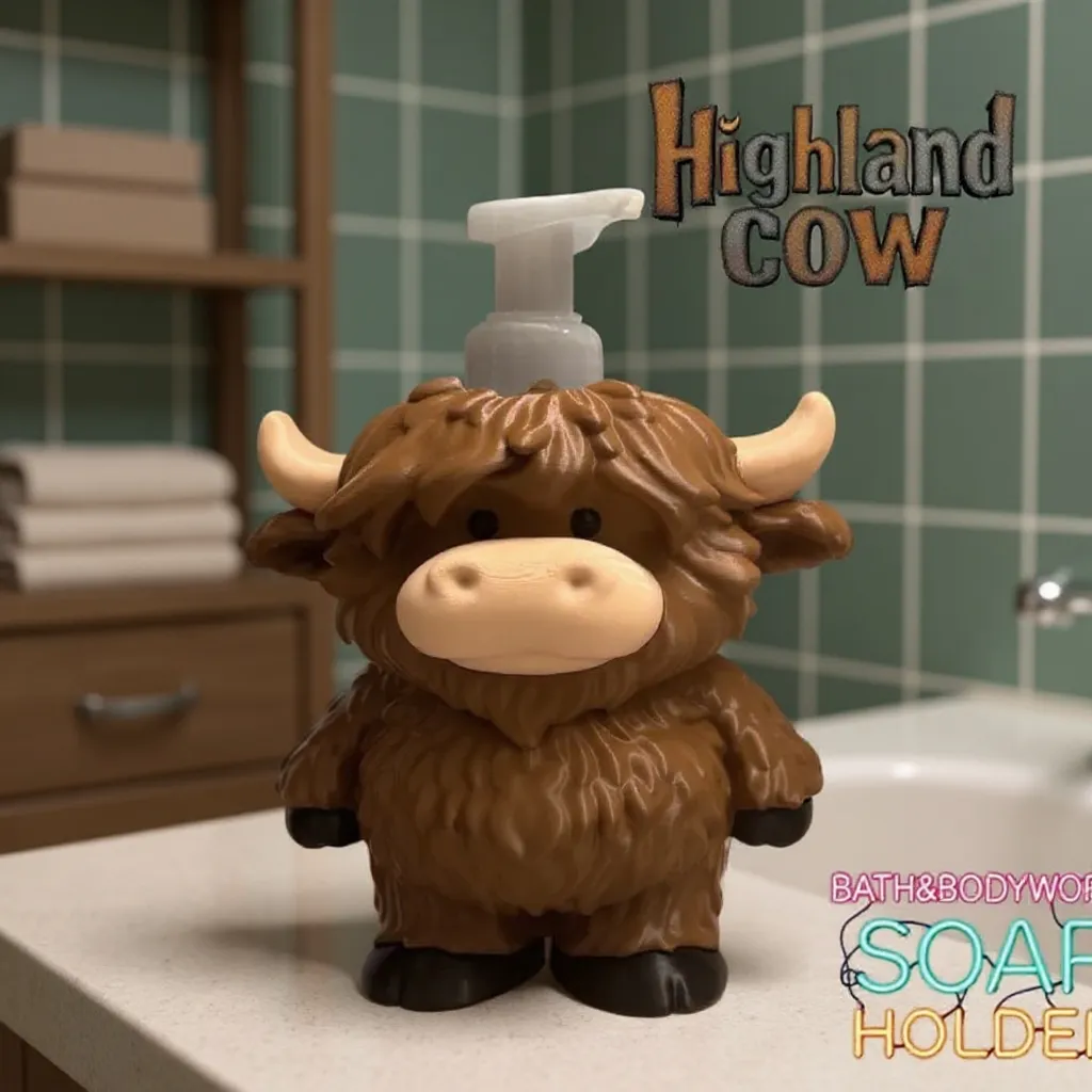 Handcrafted Highland Cow Soap Holder