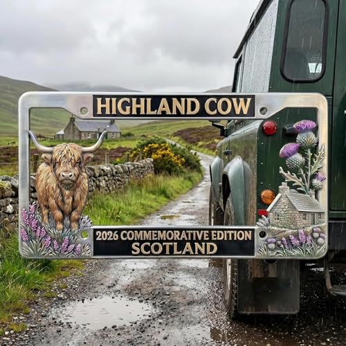 🔥Last Day 49% OFF - 🐂 Highland Cow License Plate Frame