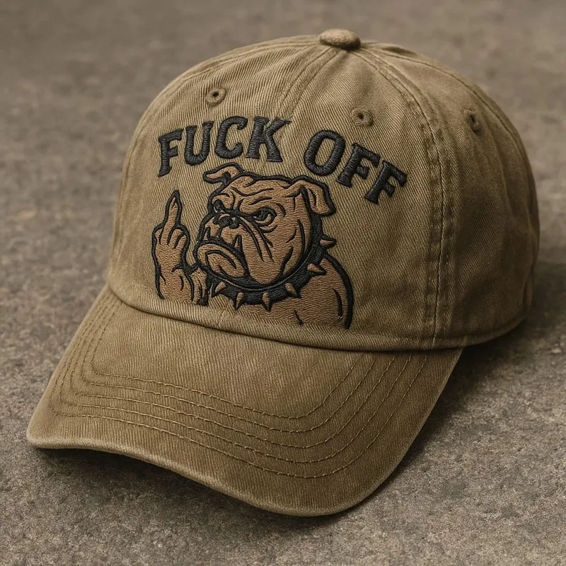 Funny Middle Finger Bulldog Hat