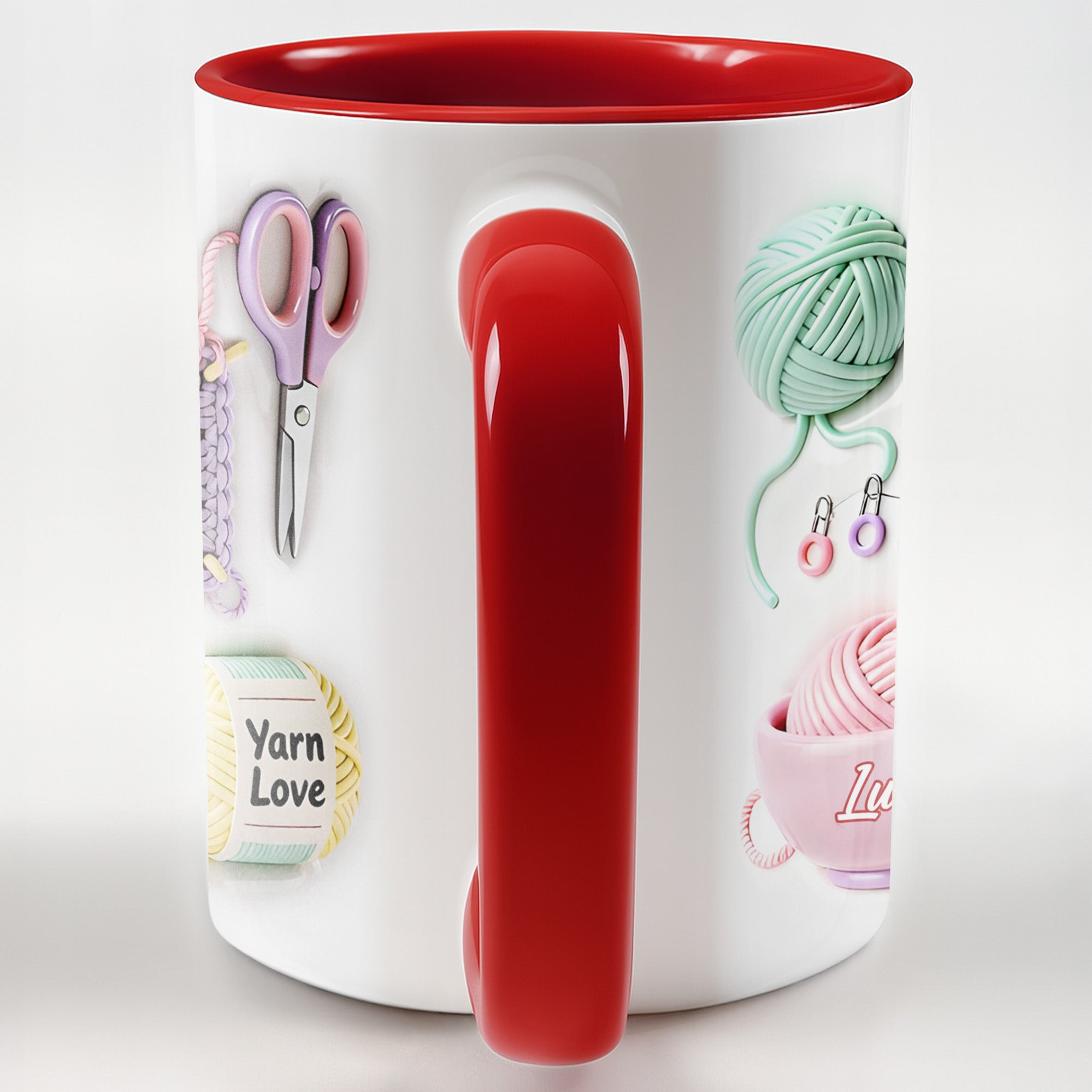 Celebrate Your Yarn Love With Yarn Balls And Crochet Hooks - Personalized Custom Accent Mug