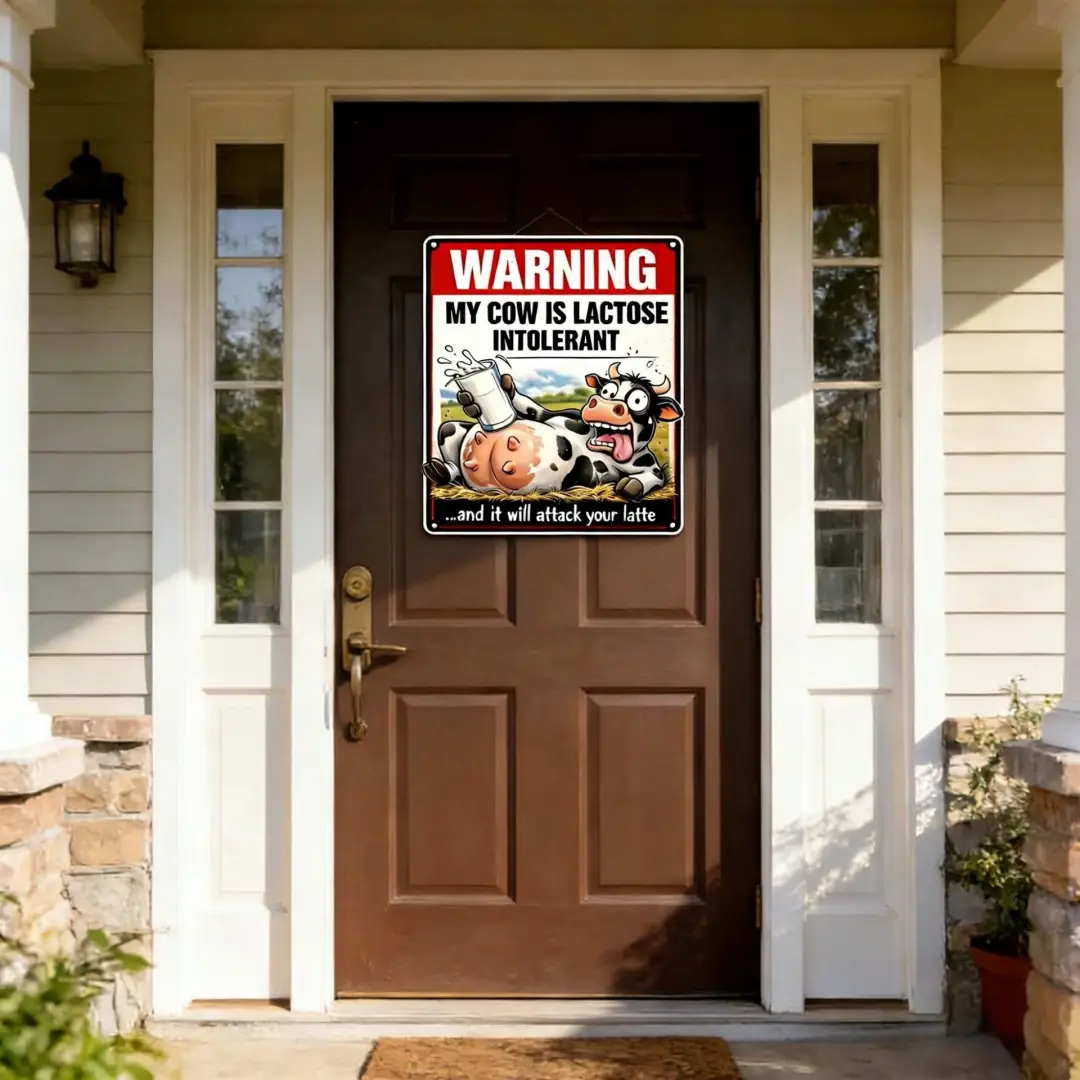 Vintage Highland Cow Tin Sign