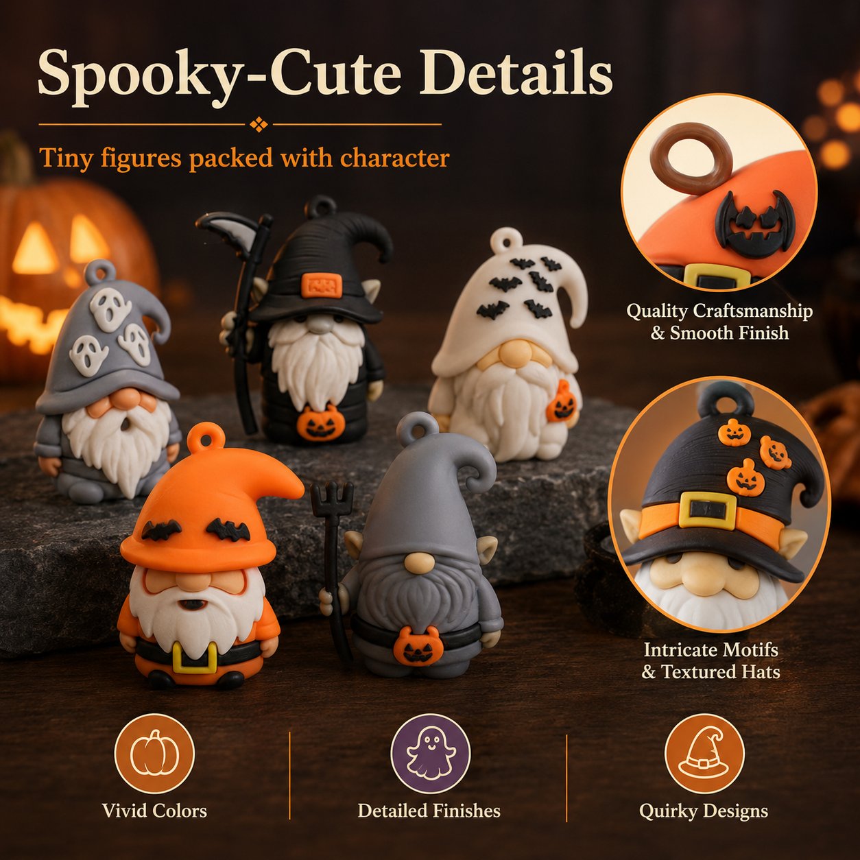🎃 24 Days of Halloween Gnome Surprise Figures Advent Calendar Box