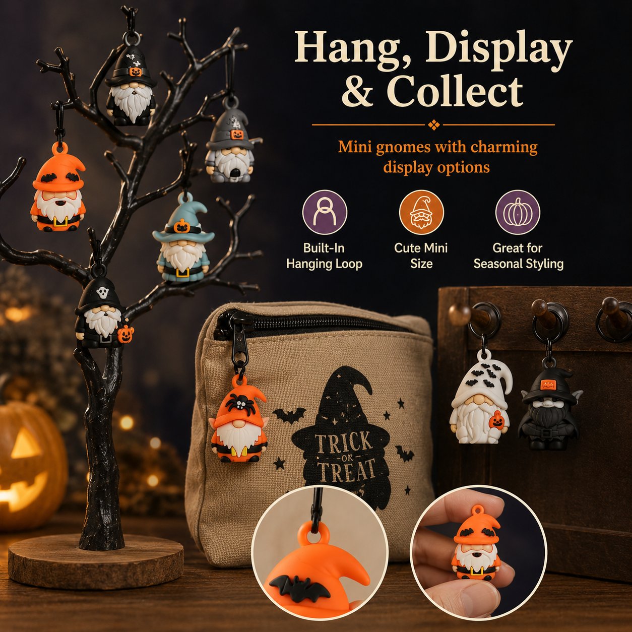 🎃 24 Days of Halloween Gnome Surprise Figures Advent Calendar Box