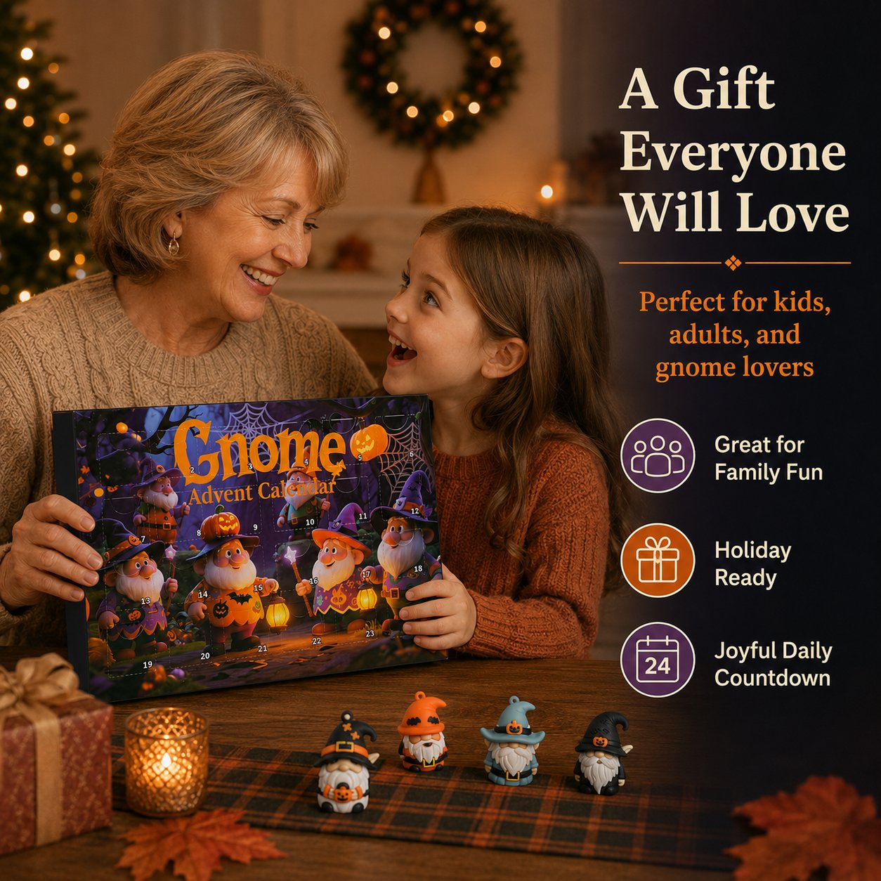 🎃 24 Days of Halloween Gnome Surprise Figures Advent Calendar Box