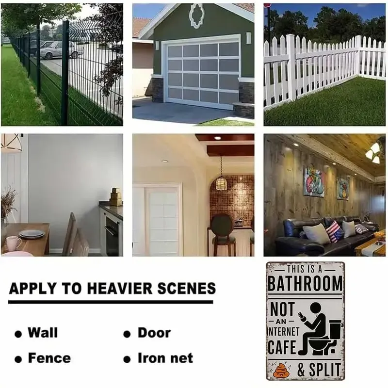 🎁Funny Bathroom Wall Decor Metal Sign Vintage This Is A Bathroom Not An Internet Cafe