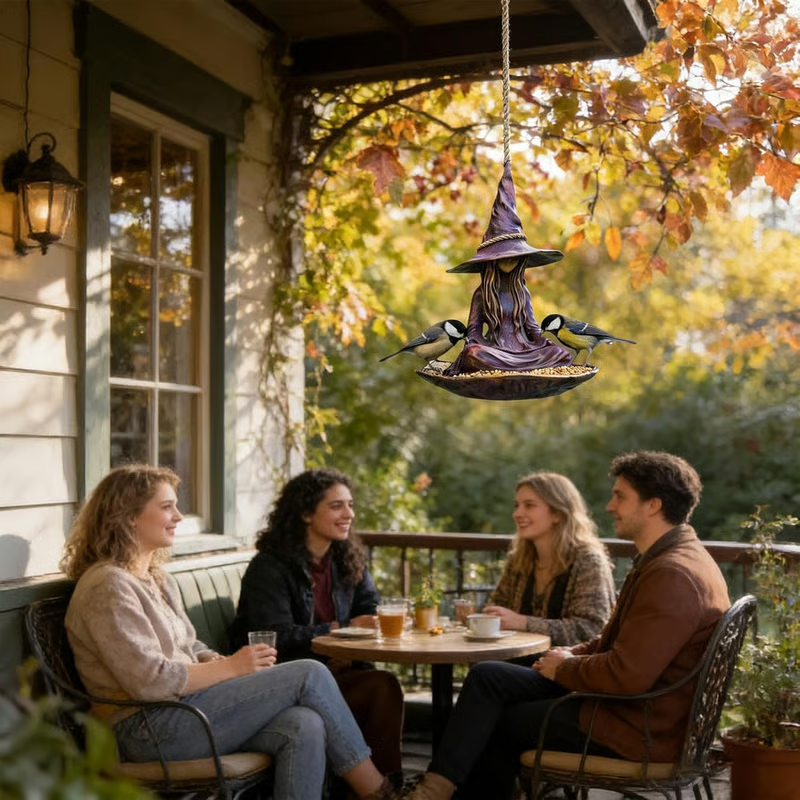 🧙‍♀️Meditating Witch Garden Bird Feeder