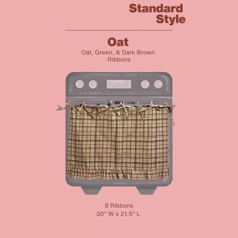 🧺 Handmade Oven Skirts | Farmhouse Kitchen Décor🔒 Heat-Resistant | 🎀 Effortless Install | ✨ Hide Clutter & Elevate Style