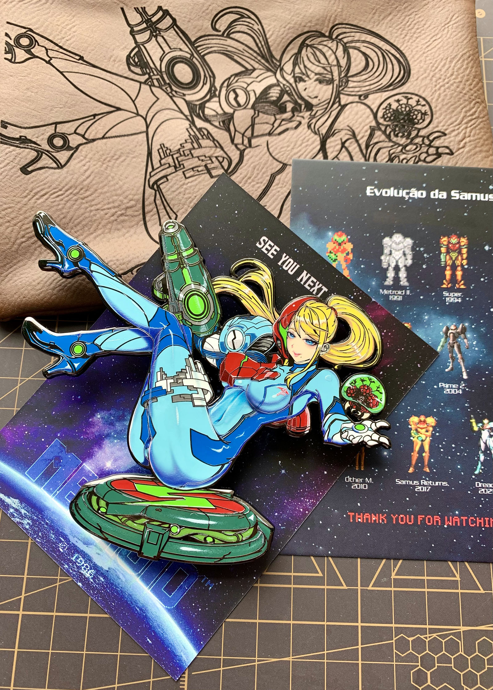 Samus Enamel Pin