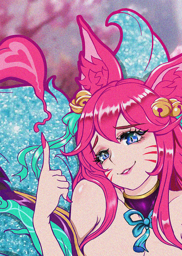 Spirit Blossom Ahri Enamel Pin